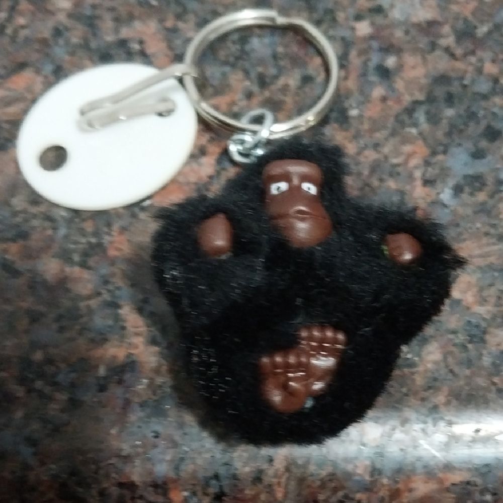 Kipling  "SVEN" Black and Brown Monkey Key & Card Holder...New But No Tag.